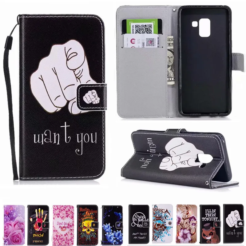 

Painted Flip Wallet Leather Soft Cover for Samsung galaxy A3 A5 J1 J3 J5 J7 2017 2016 Cases J5 J2 Prime A8 2018 Plus Case