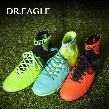 DR.EAGLE indoor turf/TF crampon high ankle futsal football boots  6