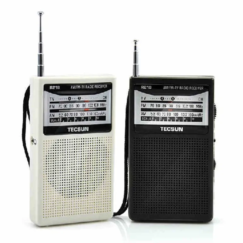 2016 newest TECSUN R218 AM FM TV Band Radio Receiver pocket portable ...