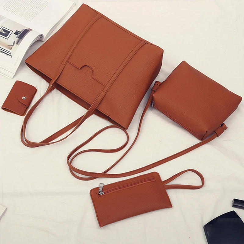 Модная дизайнерская композитная сумка, 4 сумки/набор, женская сумка, маленькая сумка-мессенджер, высокое качество, из искусственной кожи, сумки через плечо, зимняя сумка