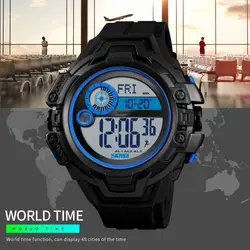 Для мужчин s часы SKMEI лучший бренд класса люкс Компас Цифровой Счетчик Спортивные часы Шагомер калорий Водонепроницаемый часы мужские