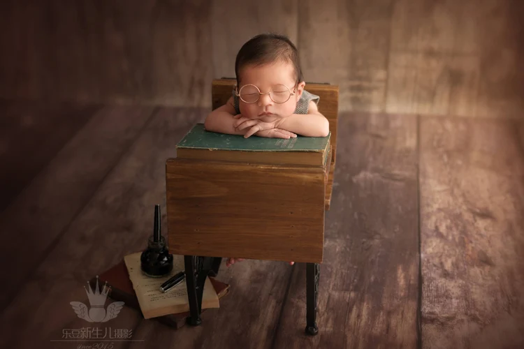 newborn baby photography writing desk