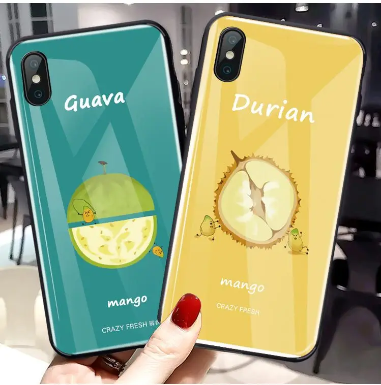 

For iphone 6 plus case Tempered glass phone case For Apple 7 8 X XR XSMAX Silicone all-inclusive soft edge