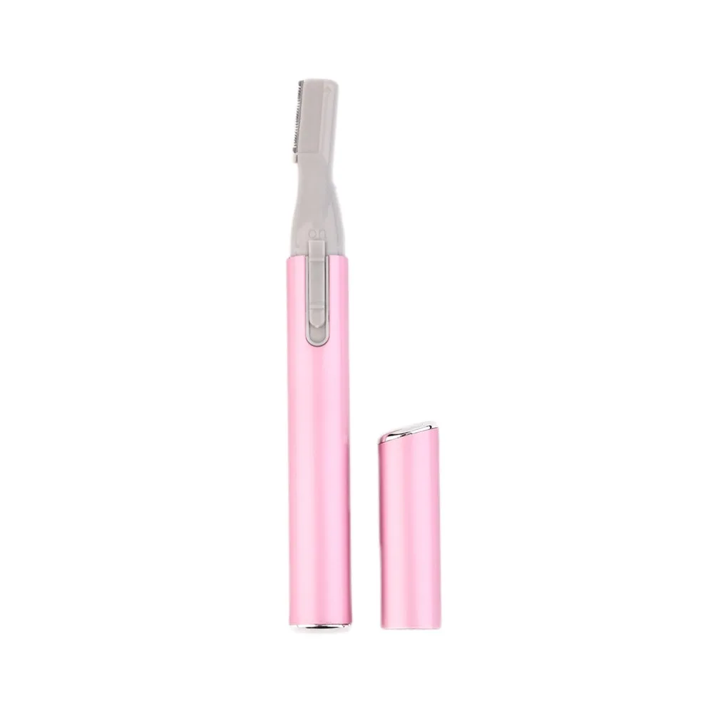 Женские пластиковые розовые электрический триммер для бровей леди бритва для бровей Ноги бровей Shaper триммер Мини волосы приспособление для снятия макияжа