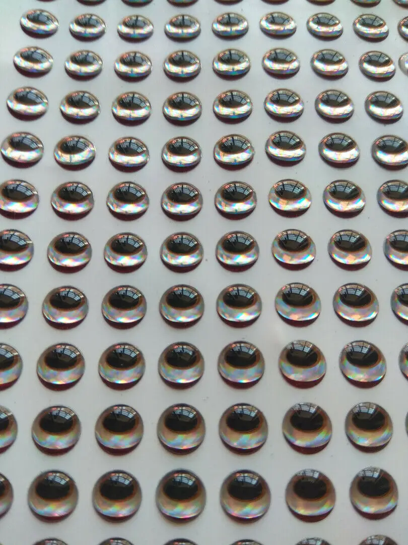 3 мм 4 мм 5 мм 6 мм 7 мм 8 мм 9 мм 10 мм 12 мм овальной формы зрачок Серебряный 3D голографические глаза для приманки с бровями кренкбейтами мухобойки