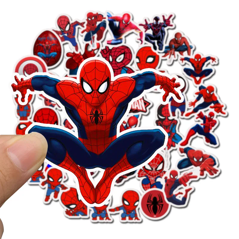 50Pcs Spider man Super Hero MARVEL Stickers Kids Toy The Avengers Sticker Bomb spiderman Skateboard Luggage Laptop Car stickers (5)