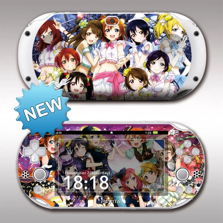 

Front&Back Protective PSV2000 Skin Stickers Cover For Sony PS vita 2000 Saber PSV2000 Decal lovelive Vinyl Skin Sticker Protect