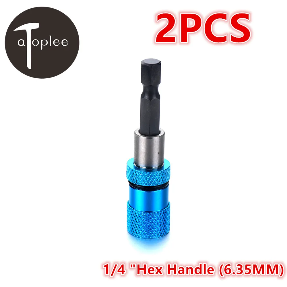 

2pcs 1/4"Hex Handle Quick Release Hexagonal Extension Adapter Connector Rod Pod Chrome Vanadium Steel For Screwdriver Drill Tool