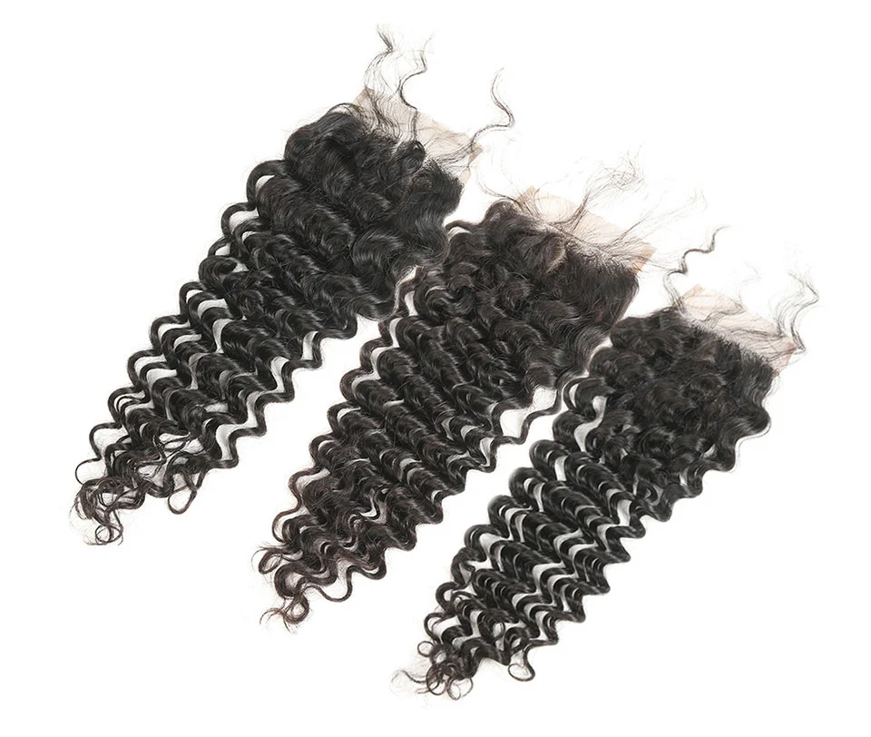 Hair Villa Brazilian Deep Wave Remy Human Hair Lace Closure 4 4 Free Part Middle Part Three Part Brazilian Hair Closure (9)