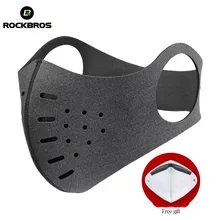 ROCKBROS Анти-пыль Спортивная маска для лица Покрытие лыжные нагрудники дышащие водонепроницаемые PM 2,5 защита рот Муфельная мягкая маска Открытый Бег