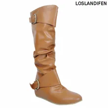 Новинка; Лидер продаж; большие размеры; женские модные ботинки ручной работы; высокие вечерние ежедневные тапочки с пряжкой; XD136