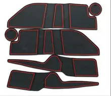 For Ford Mondeo 2007 2008 2009 2010 2011 2012 Non-slip Rubber Cup Holder Sticker Gate Slot Pad Door Groove Mat Car Styling 6Pcs