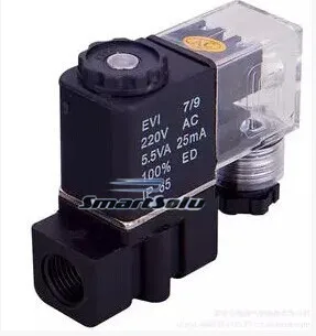 

Free Shipping 1/4" Plastic Micro Solenoid Valve 2P025-08 2 position 2 way Mini Valve Direct Acting VITON Seal