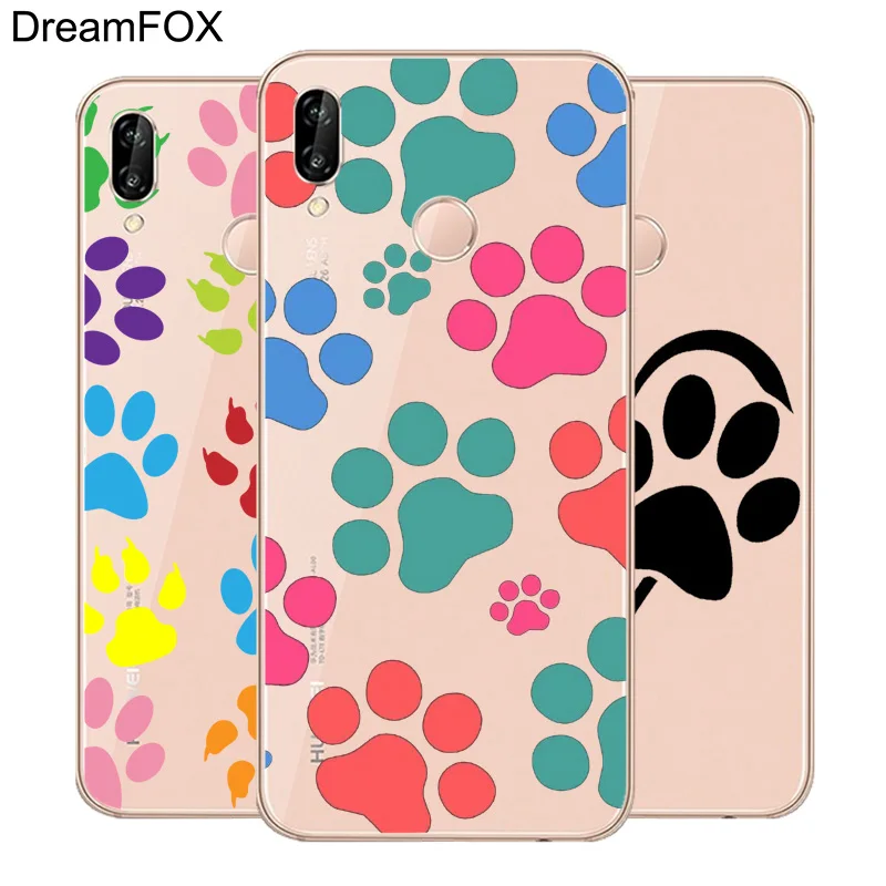 DREAMFOX M079 Cut Dog Paw Soft TPU Silicone Case Cover For Huawei Honor 6A 6C 6X 7C 7X 8 Lite Pro |