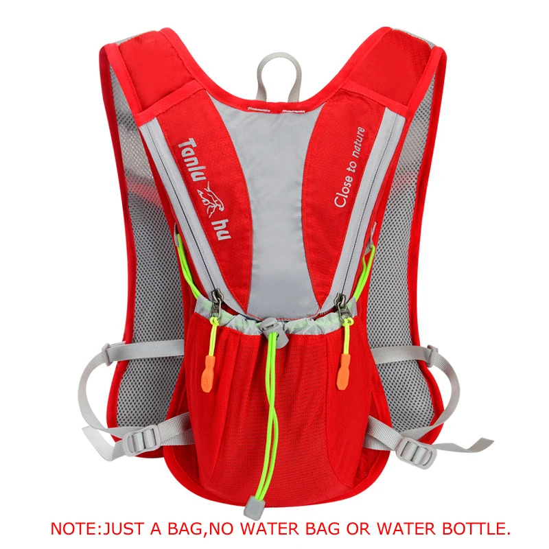 TANLUHU 675 Ultralight Outdoor Marathon Running Cycling Hiking Hydration Backpack Pack Vest Bag For 2L Water Bag Bladder Bottle - Цвет: Красный цвет