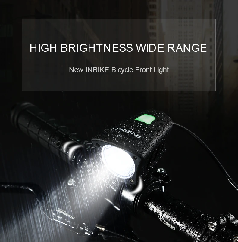 Clearance INBIKE Bike Accessories Bike Light Bike Headlights USB Rechargable Safety Night Riding  Bicycle Light Waterproof MTB bicicleta 0