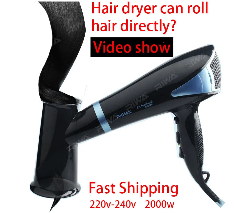 Fast free shipping electric professional salon 220v hair dryer 2000w