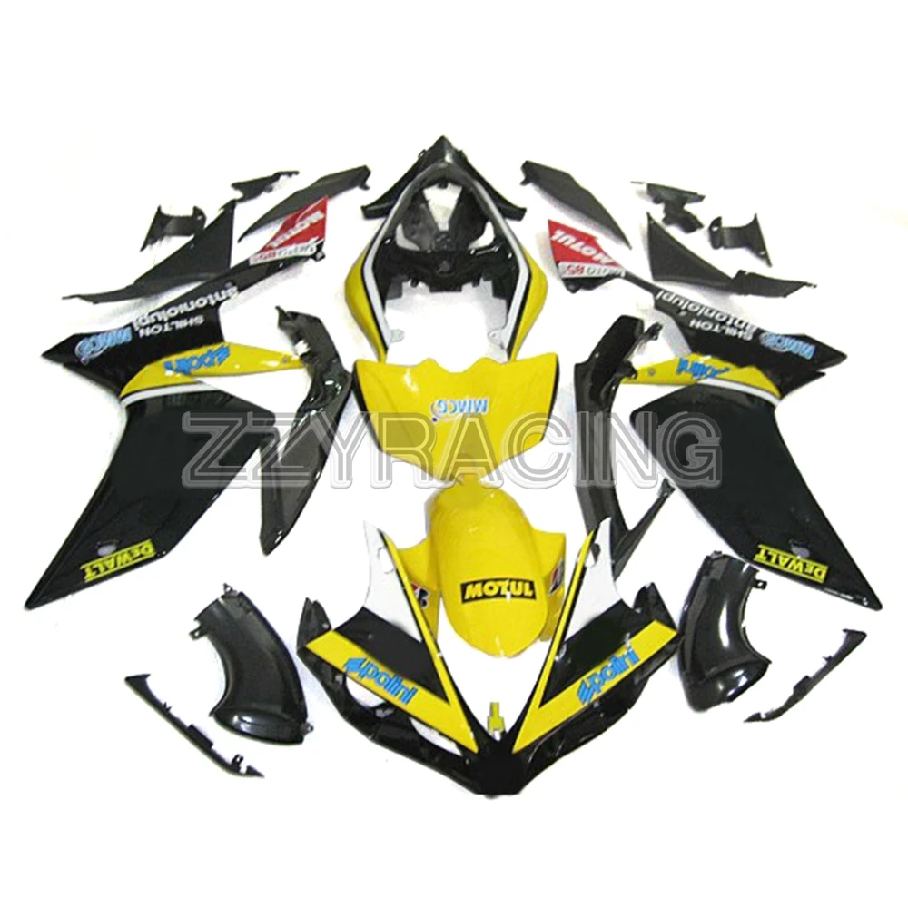 

Injection Fairings for Yamaha YZF R1 2007 2008 Panels ABS Plastic YZF1000 07 08 Complete New Body Work Yellow Black Panels Hulls