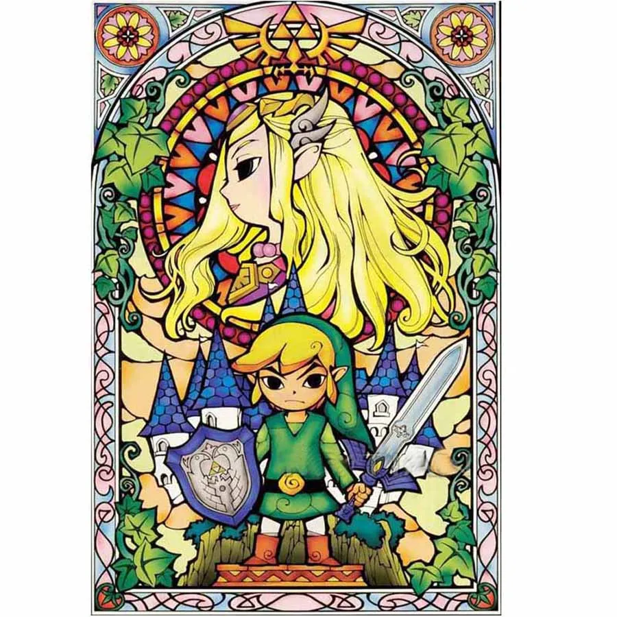 Peinture En Diamant Point De Croix La Legende De Zelda Strass De