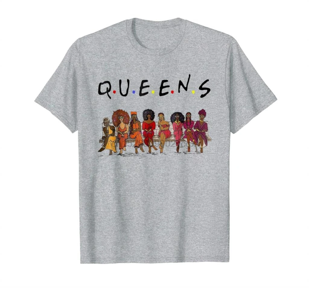 

GILDAN new men shirt Black Queens Natural Hair T Shirt Birthday for Women