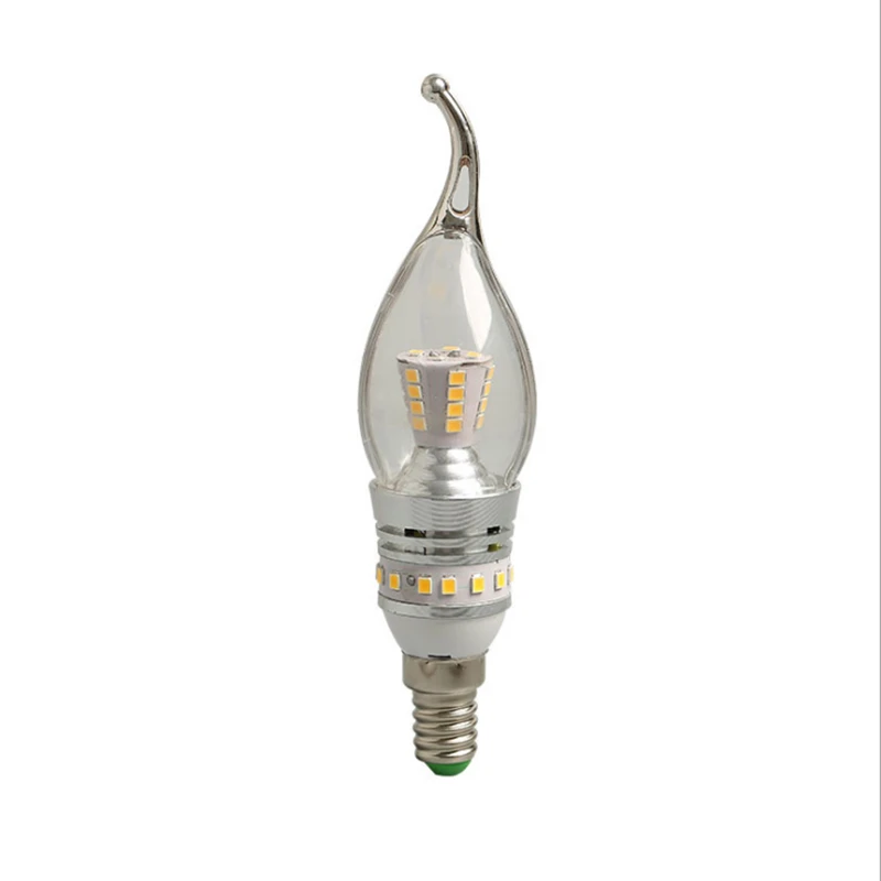 

LED candle bulb tip bubble tail E14 screw up and down light 8W energy saving crystal chandelier light source