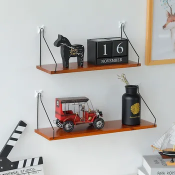 

Nordic INS Retro Simple Living Room Wall Decoration Bedroom Wall Hanging Creative Shelf