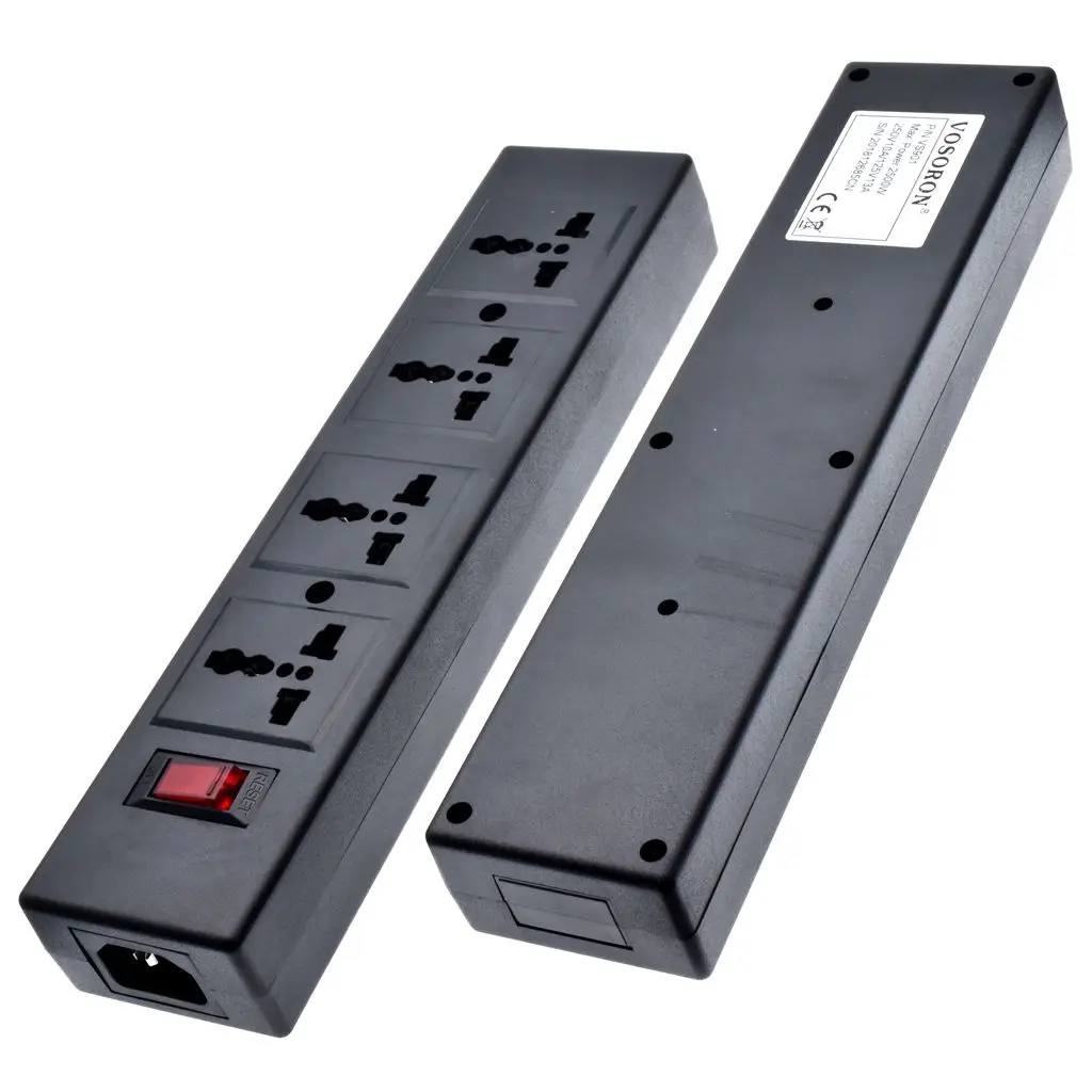 4 Ways PDU Power Strip Universal Power Strip with overload protector 4