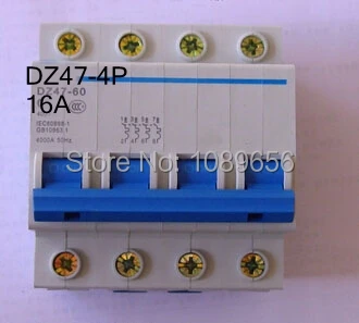 

DZ47 4P 16A Circuit breaker AC MCB safety breaker C Type C45 4 Poles