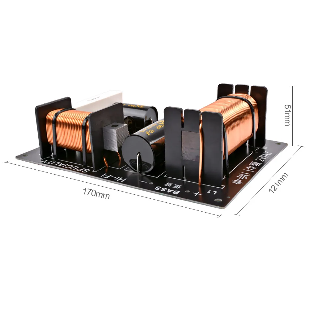 AIYIMA 1Pcs 800W 2 Way Audio Speaker Frequency Divider Tweeter Bass Crossover Filter Speaker Amplifier Home Sound Theater
