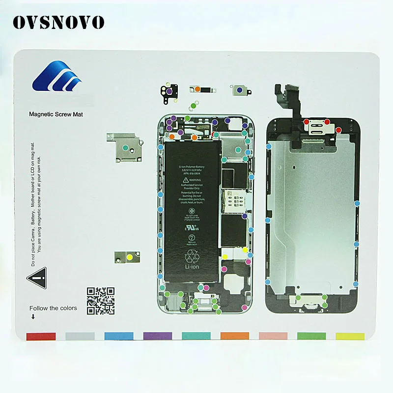 

Magnetic Screw Mat Work Guide Pad for iphone X 4 8 7 6s plus Professional Plate Repair Tools for iphone 7 8 plus Memory Boards