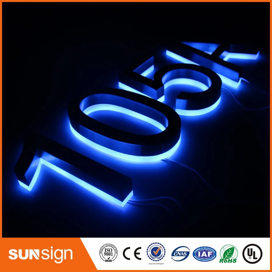 Sunsign электрические светодиодные знаки номер дома вдохновляющие буквы