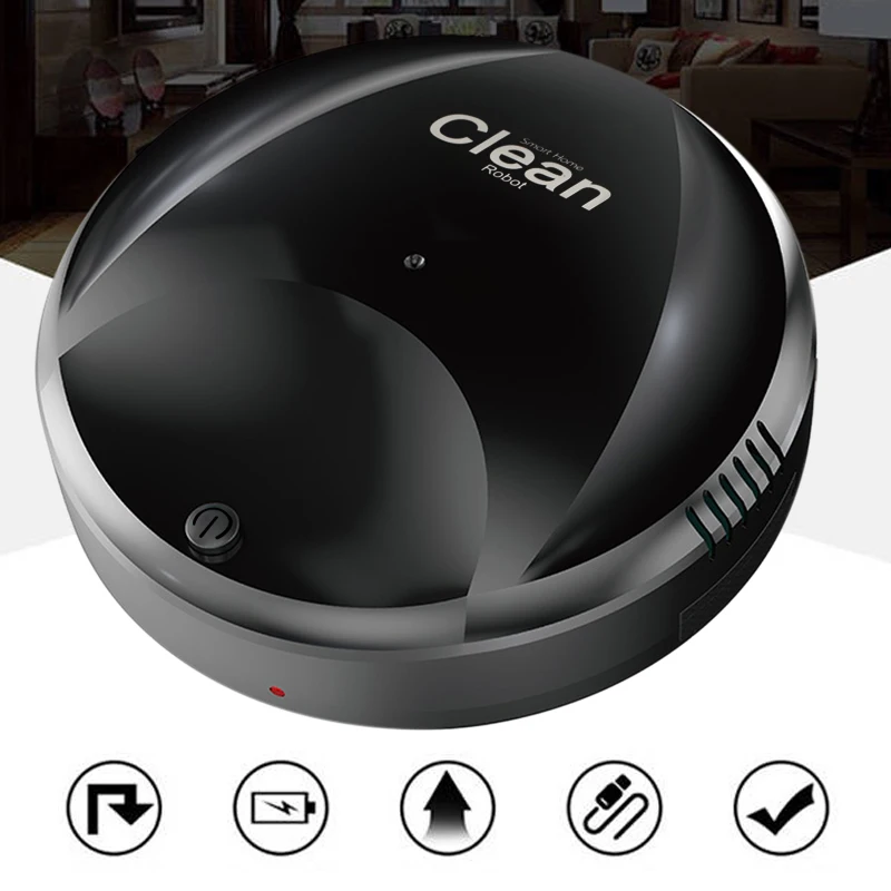 

2019 Drop Shpping Automatic Auto Vacuum Cleaner Smart Vacuum Cleaner Rechargeable Cordless Smart Robot Vacuum Cleaner