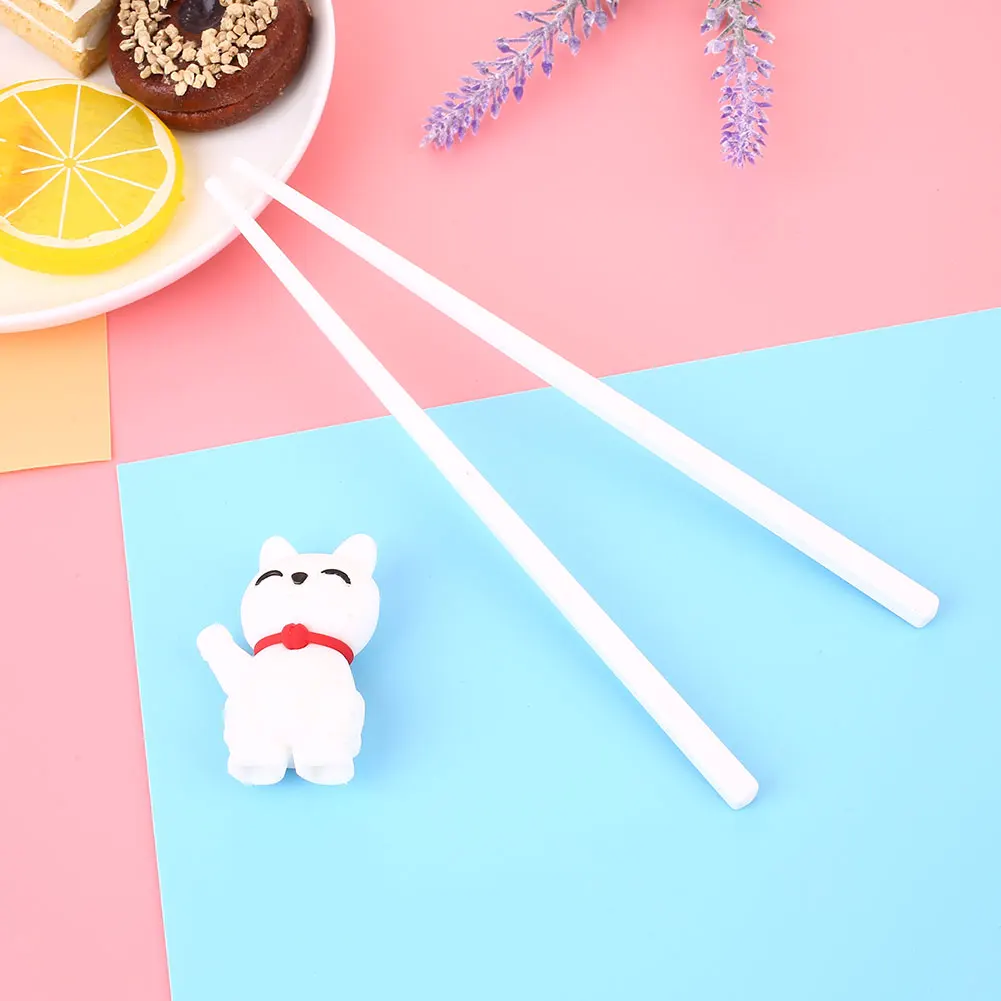 Chopsticks Reusable Dishwasher Safe Cat Tool Chopsticks Learning for Kids Training 1 Pair Helper Food Eating Fun