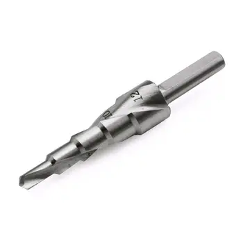 

Triangular Shank Step Drill Bit Spiral Groove Woodworking Milling Cutter 4-12mm