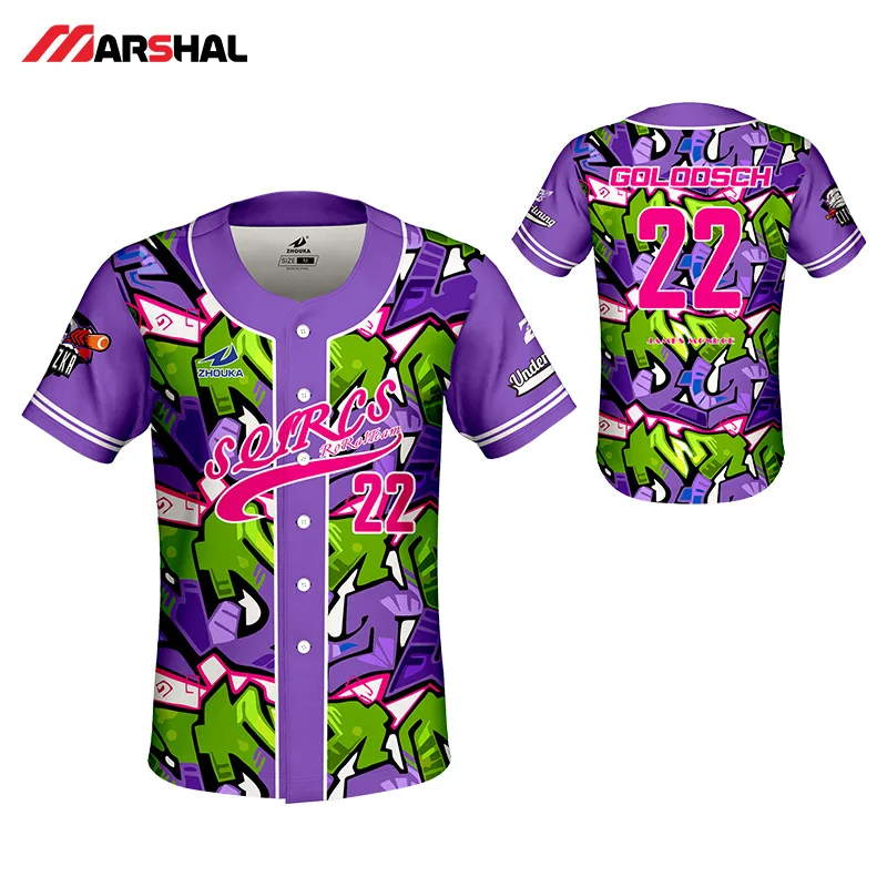 

Customized design for mens sublimated sportswear training jersey baseball shirts button down design on line Shirt Stiched