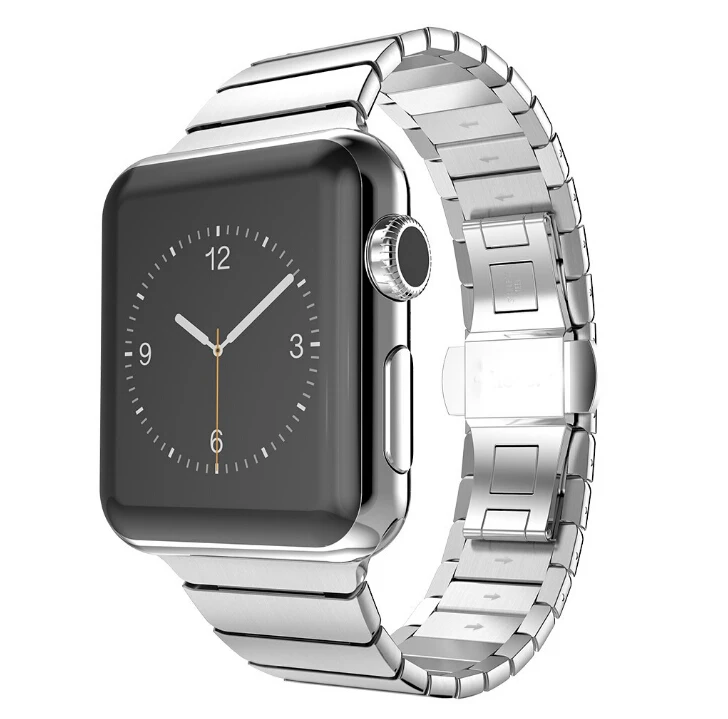 Ремешок для часов с застежкой-бабочкой iWatch 4 40 мм 44 38 42 звеньевой браслет из