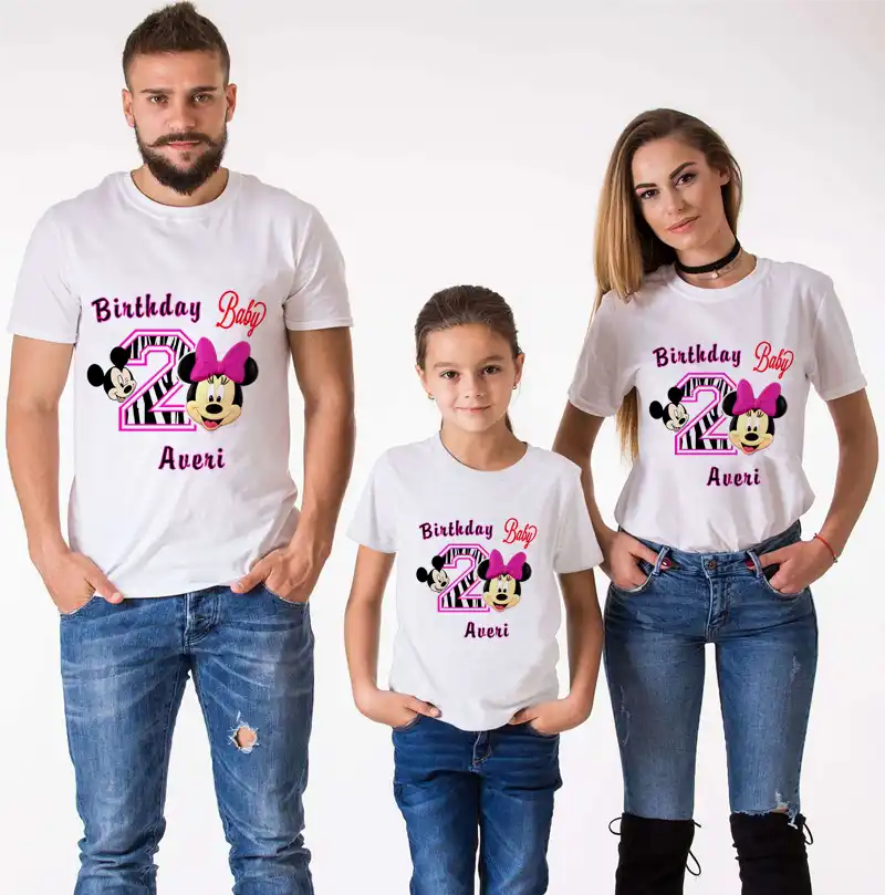 minnie mouse 1st birthday family shirts