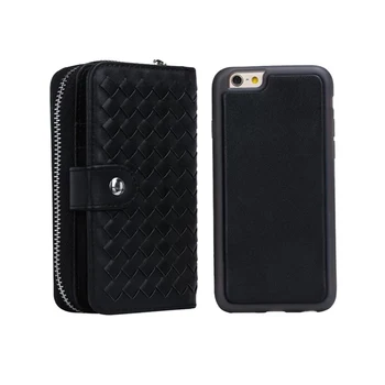 

6S Coque Textile Pattern Split Wallet Holster Cases For iPhone 6 Etui Luxury Money Credit Cards Cell Phones 3 in 1 Fundas Case