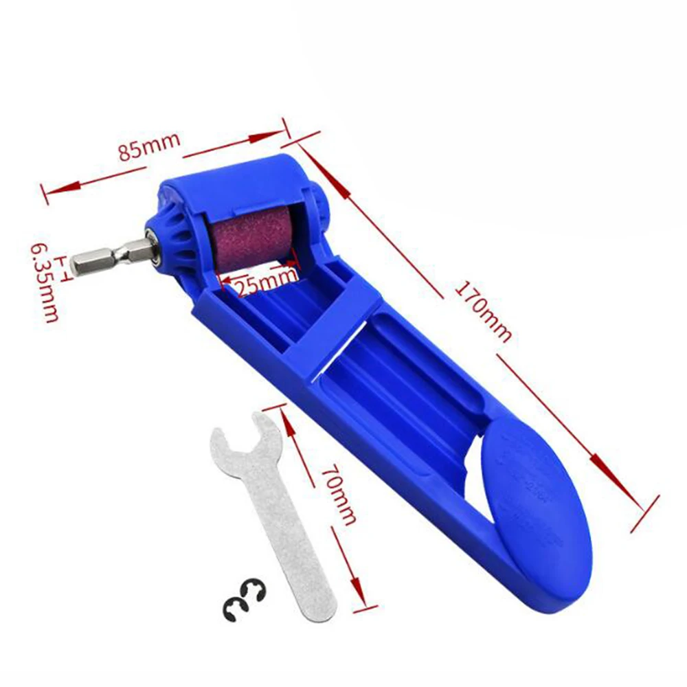 Portable Corundum Grinding Wheel Drill Bits Sharpener 2-12.5mm Drill Grinder Sharpener 1/4 Inch Shank Power Tool