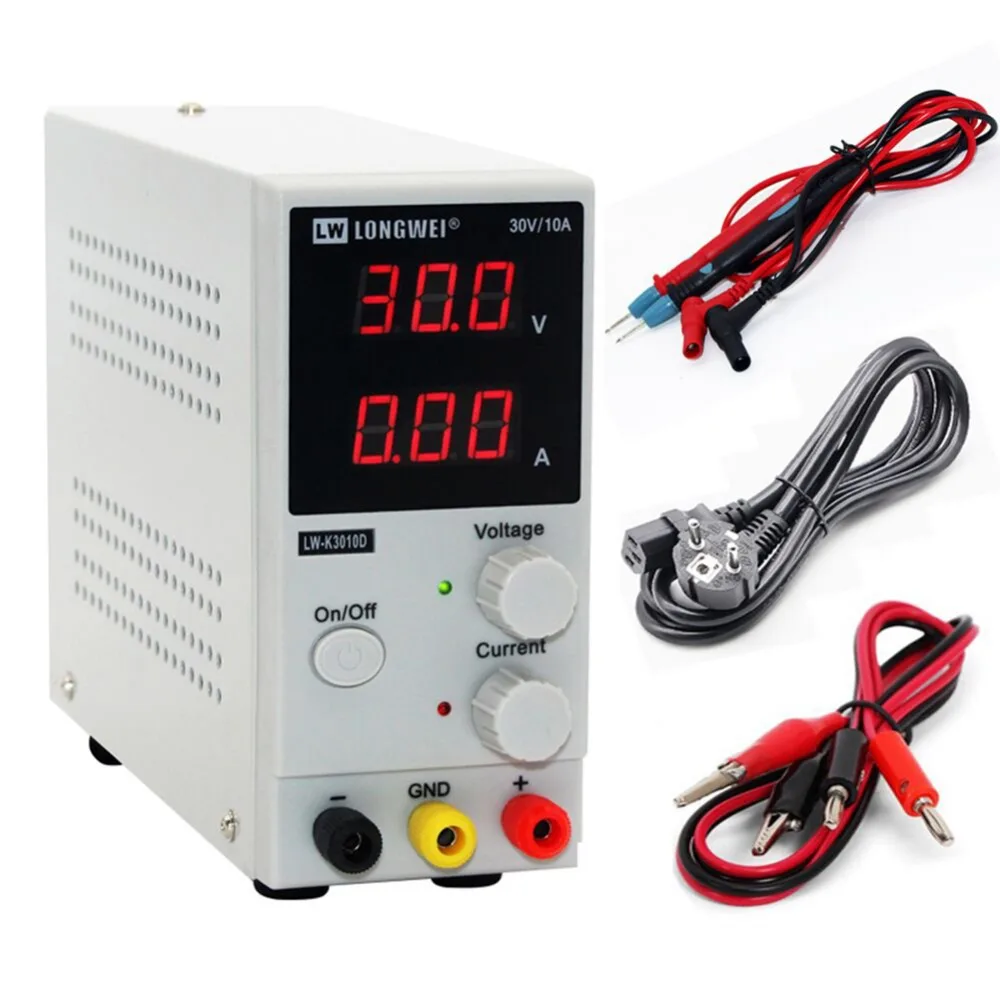 

LW-3010D 30V 10A Mini Adjustable Digital DC Power Supply Laboratory Switching Power Supply 110V 220V EU/AU/US/UK Plug Dropship