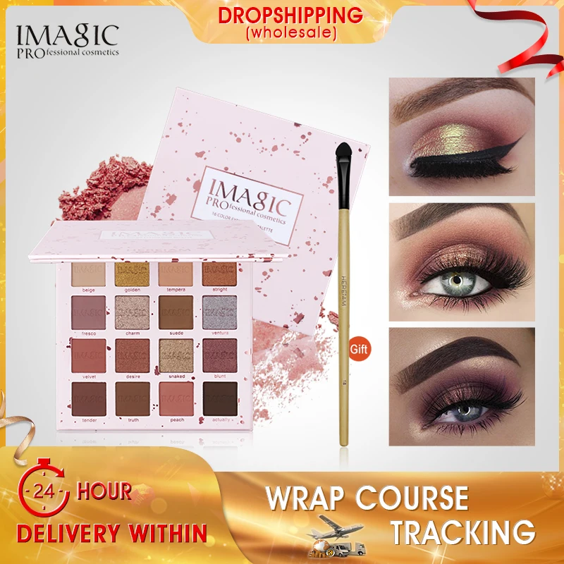 

IMAGIC Cosmetic Eye Shadow Shimmer Matte Palette Make Up 16 Colors Eyeshadow Palette Matte