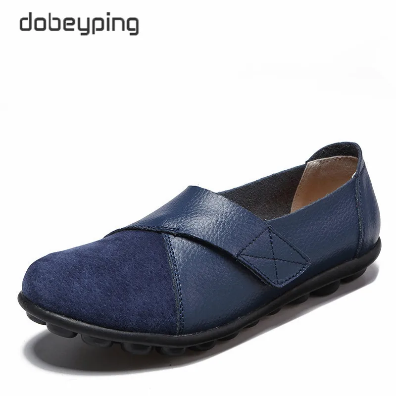 Dobeyping новые весенне осенние туфли женские из натуральной кожи на плоской подошве