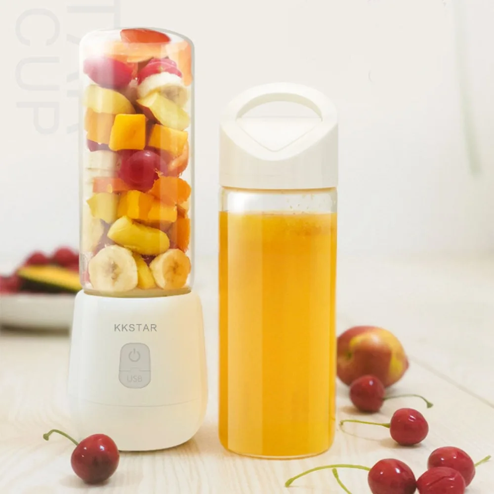

450ML Portable Blender Multi-function Juicer 6 Blade Mini Juice Cup Household Food Soymilk Fruit Mixer Baby Food Squeezer