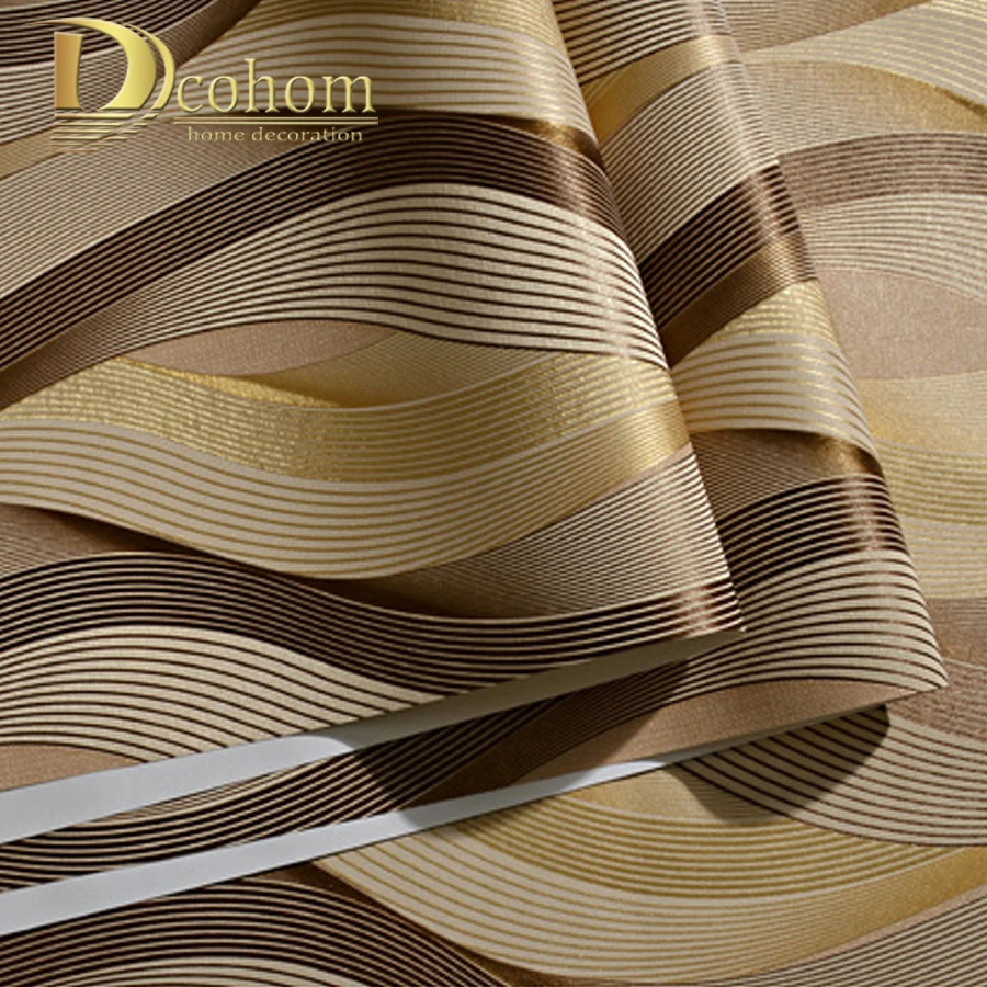Fashion PVC Black White Silver Striped Wallpaper 3D Modern Living room Waterproof Vinyl Textured Stripe Wall paper Rolls