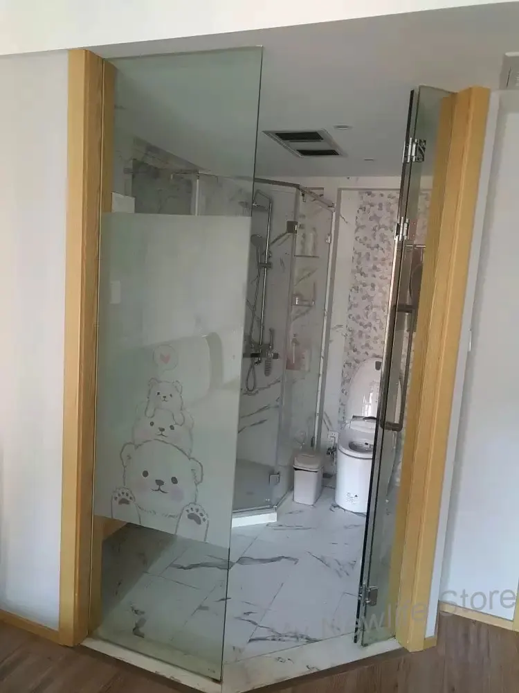 Белый медведь оконная стеклянная пленка для гостиной наклейки без клея статическая конфиденциальность пользовательский размер кухня детская комната ванная пленка для украшения