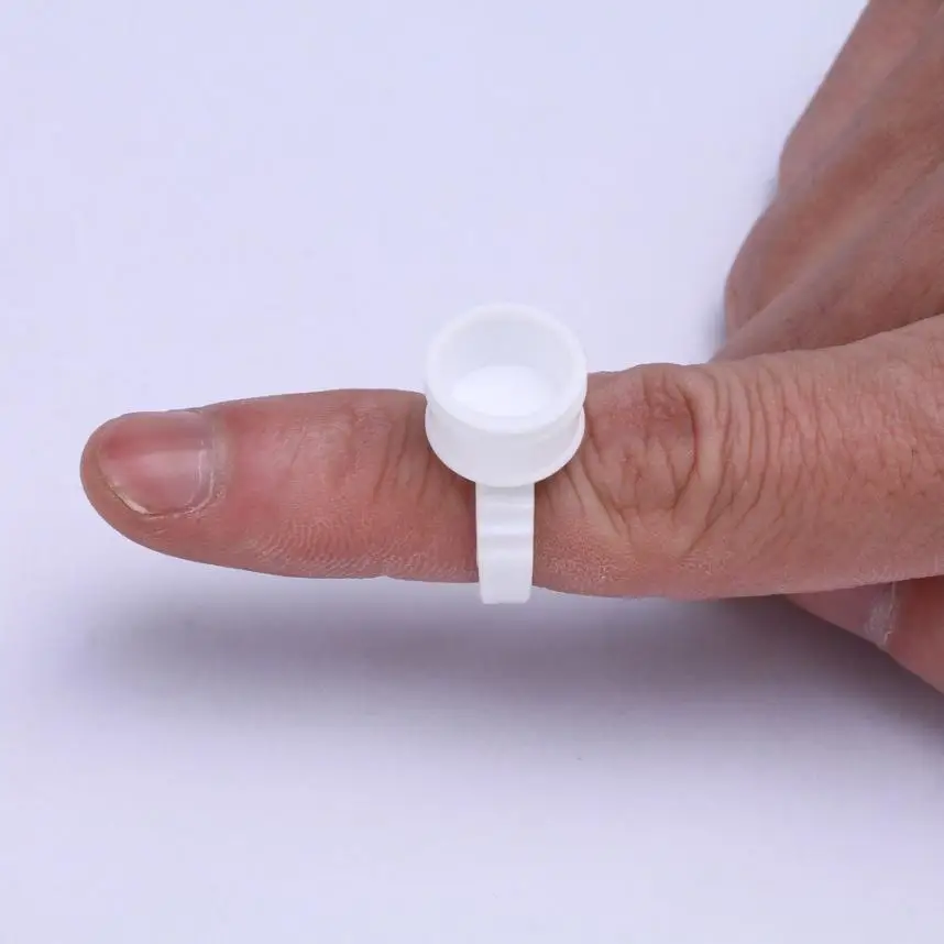 

100Pcs/Pack Disposable Eyelash Extension Glue Rings Adhesive Holders Eyebrow Tattoo ink Pigment Cup AU2