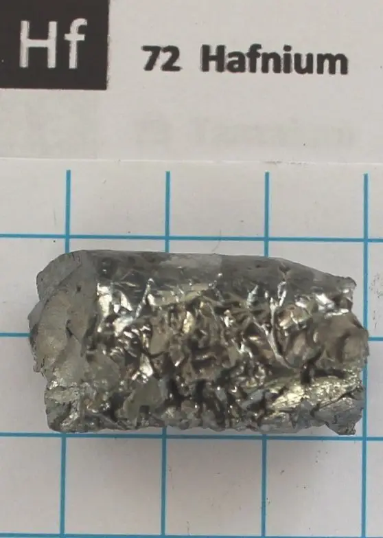 

100 gram 99.99% Hafnium metal Crystal Bar - Pure Element 72 sample