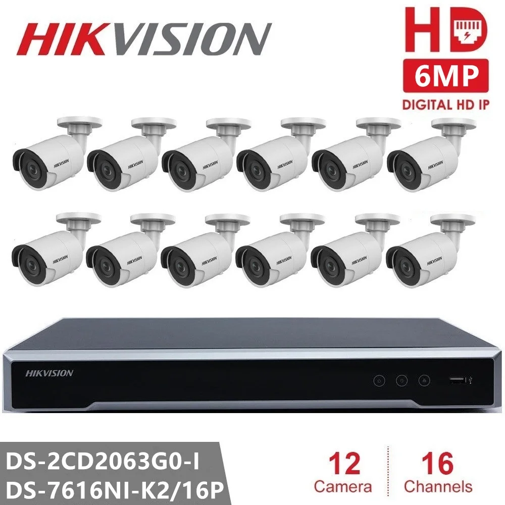 Камера видеонаблюдения Hikvision 16 каналов NVR 6 МП IP | Безопасность и защита