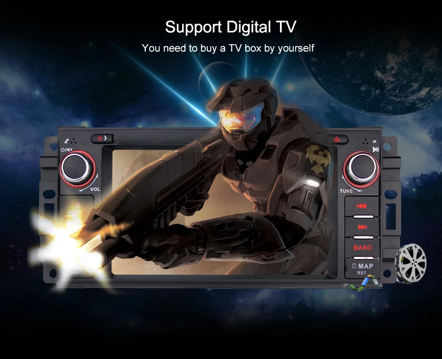 Excellent 7" 2 din 2GB Ram Car Radio Audio Stereo HD GPS Navigation Head unit For Ford Focus Fusion Multimedia Player Support DAB OBD DVR 9