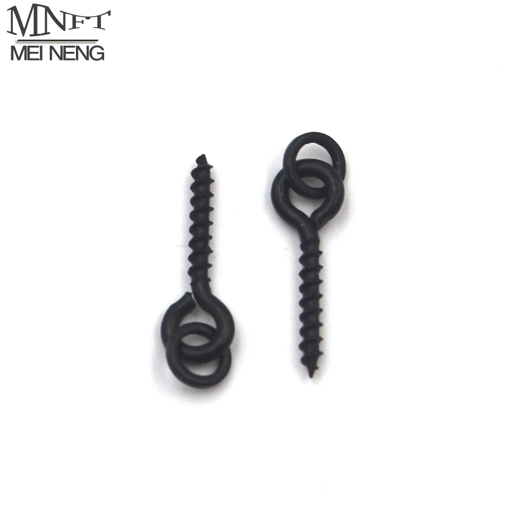 

MNFT 30Pcs 13mm Carp Fishing Chod Boilie Screw With Solid Ring Pop Up Peg Pellet Holder Bait Stop Matte Black Terminal Tackle